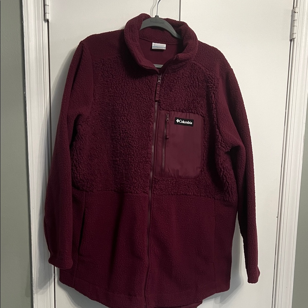 Columbia Deep Red Fleece Jacket